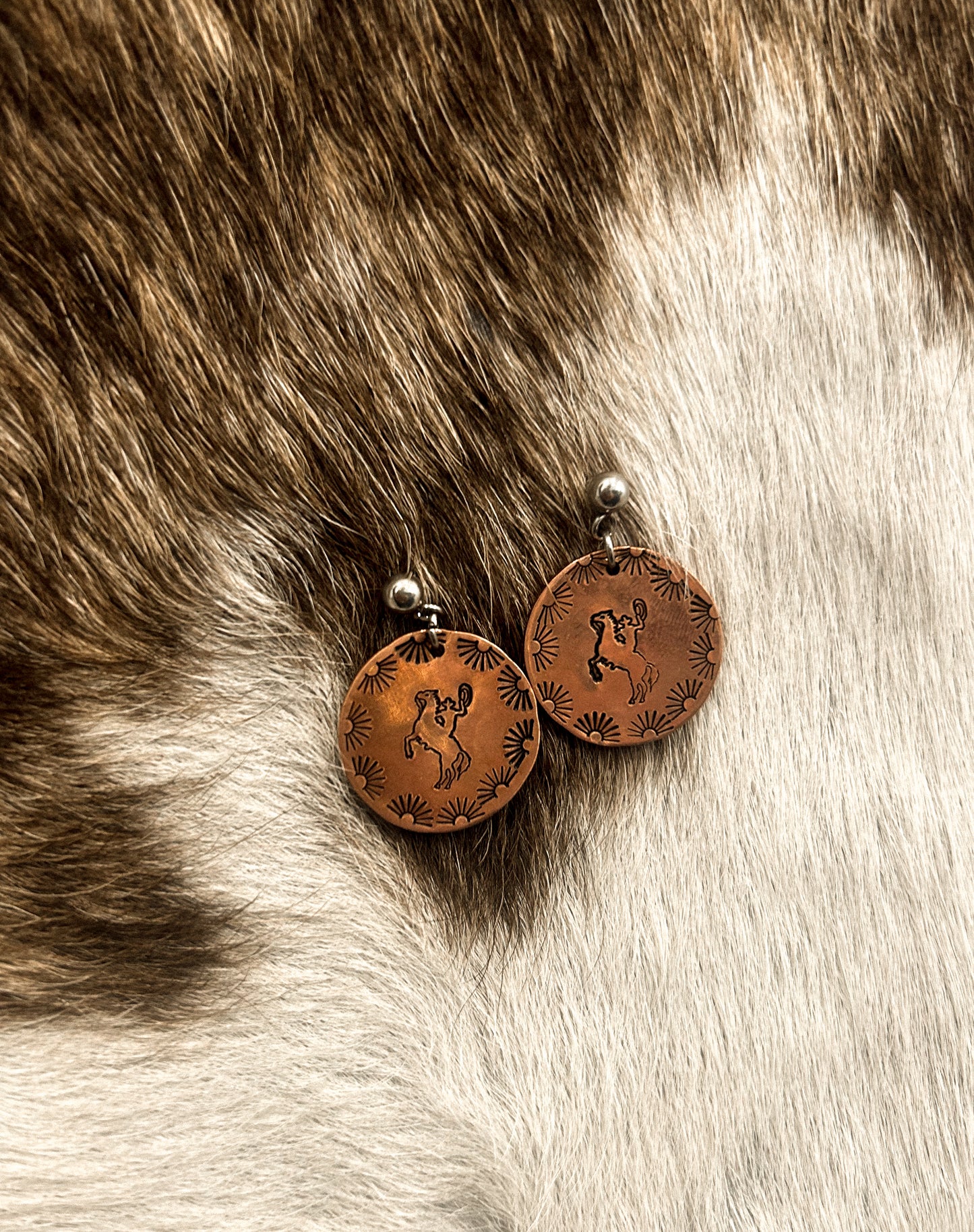 cowboy coffee earrings