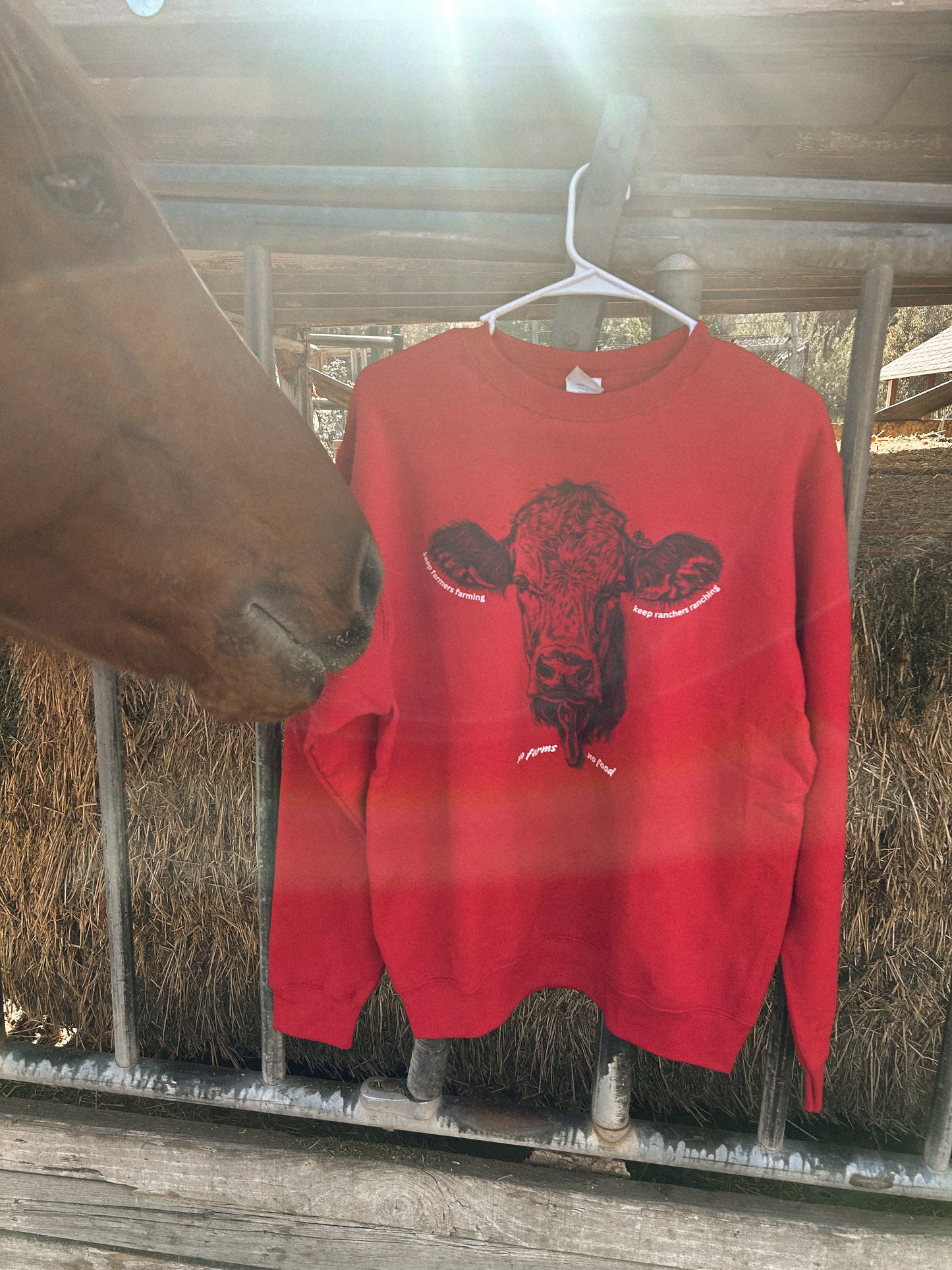 no farms, no food crewneck