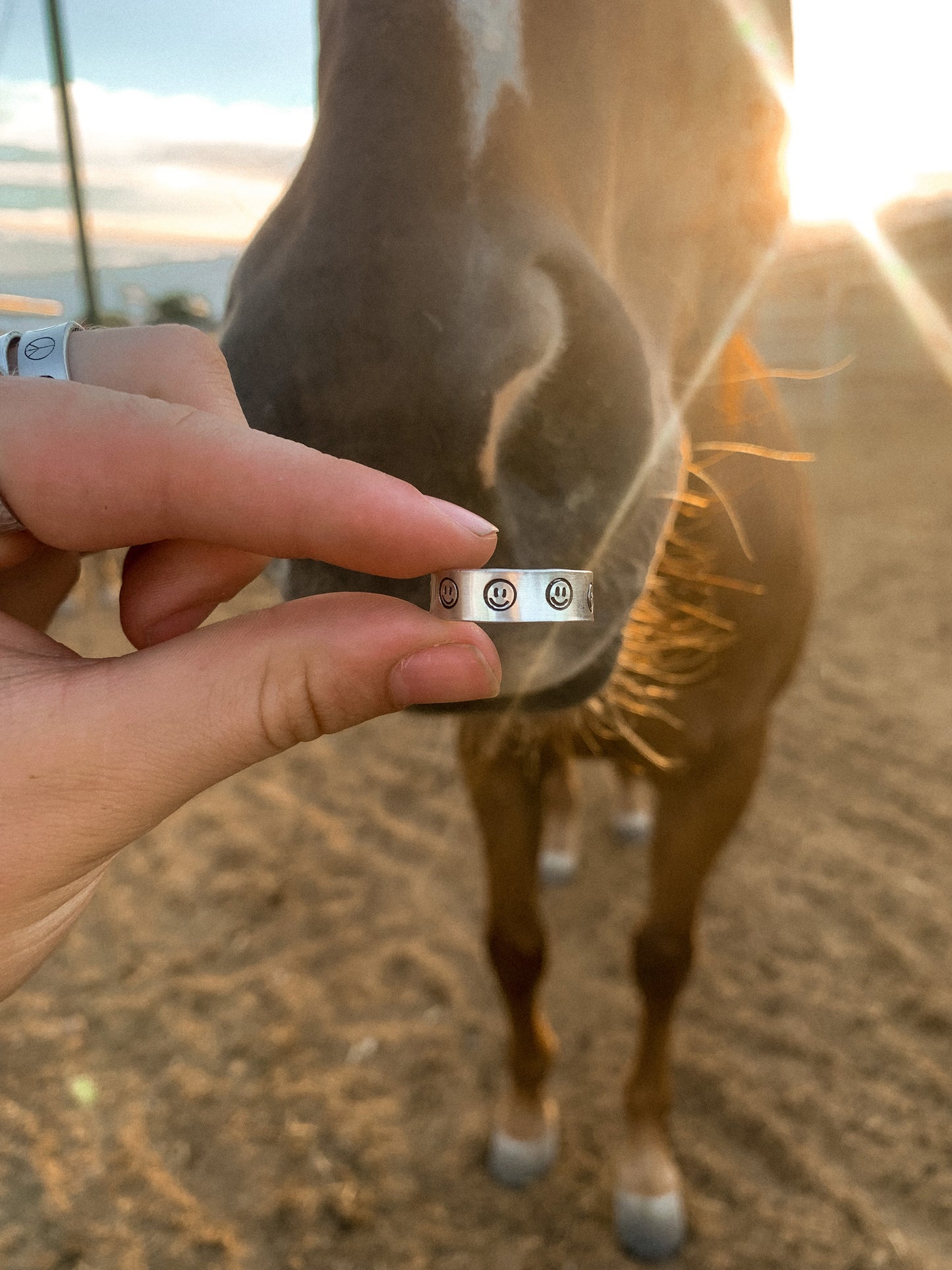 smiley adjustable ring stacker