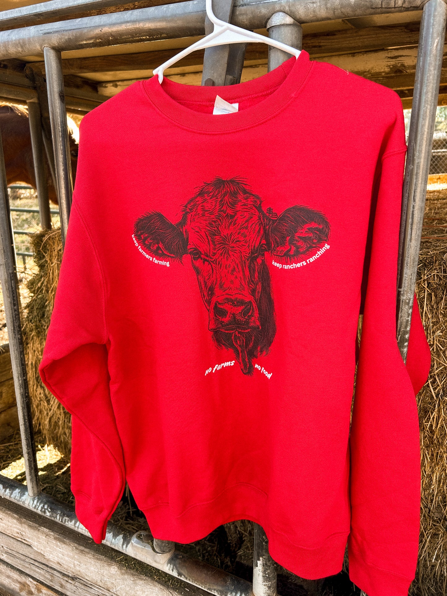 no farms, no food crewneck