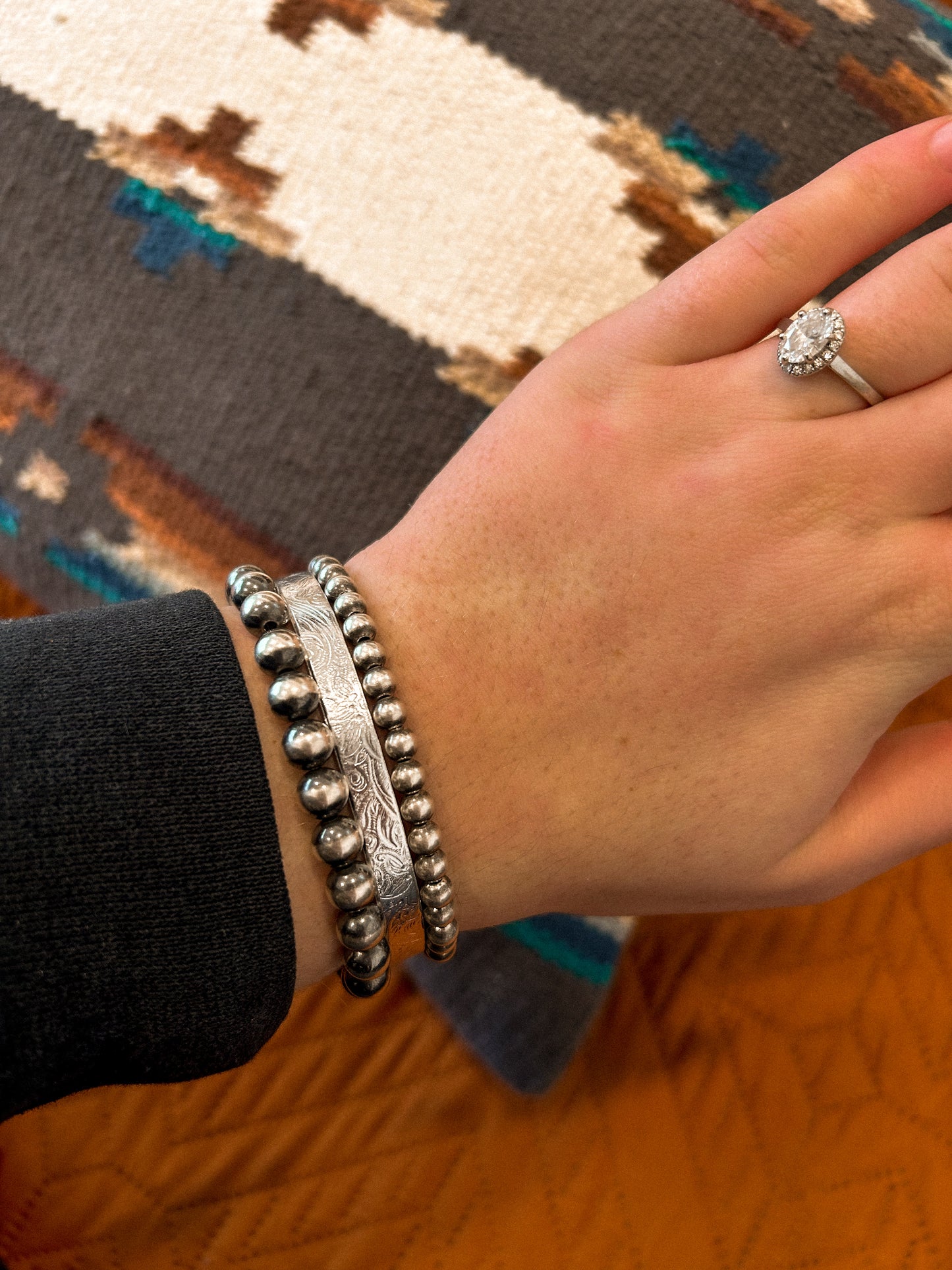 floral engraved cuff