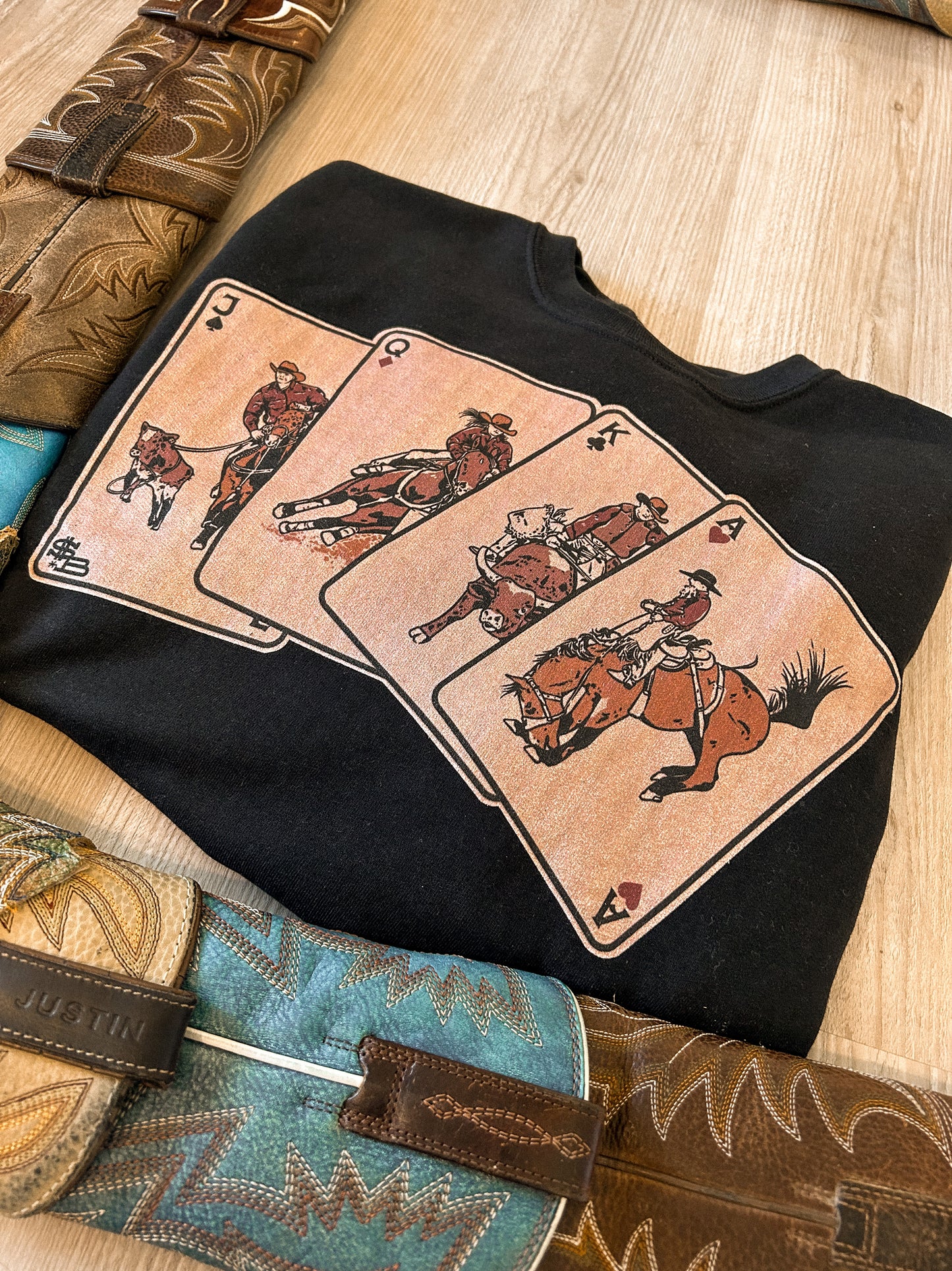 cowboy up crewneck