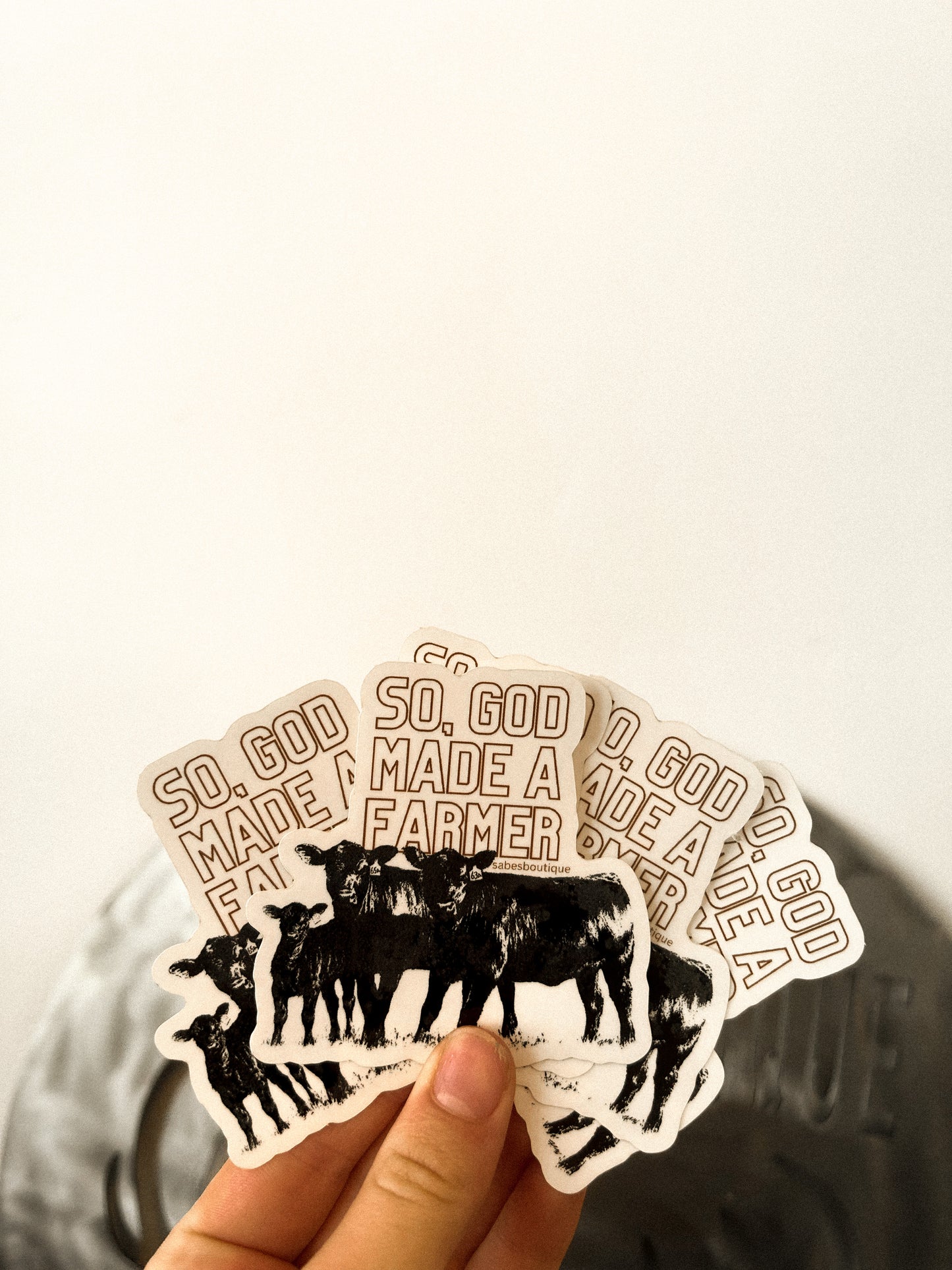 so god made a farmer sticker