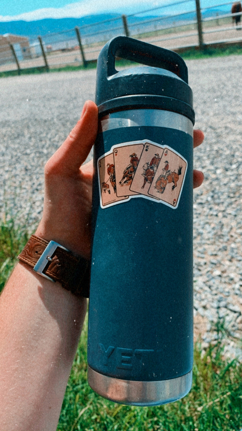 Cowboy up sticker
