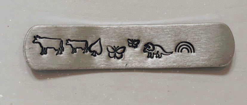 custom small cattle tag necklace
