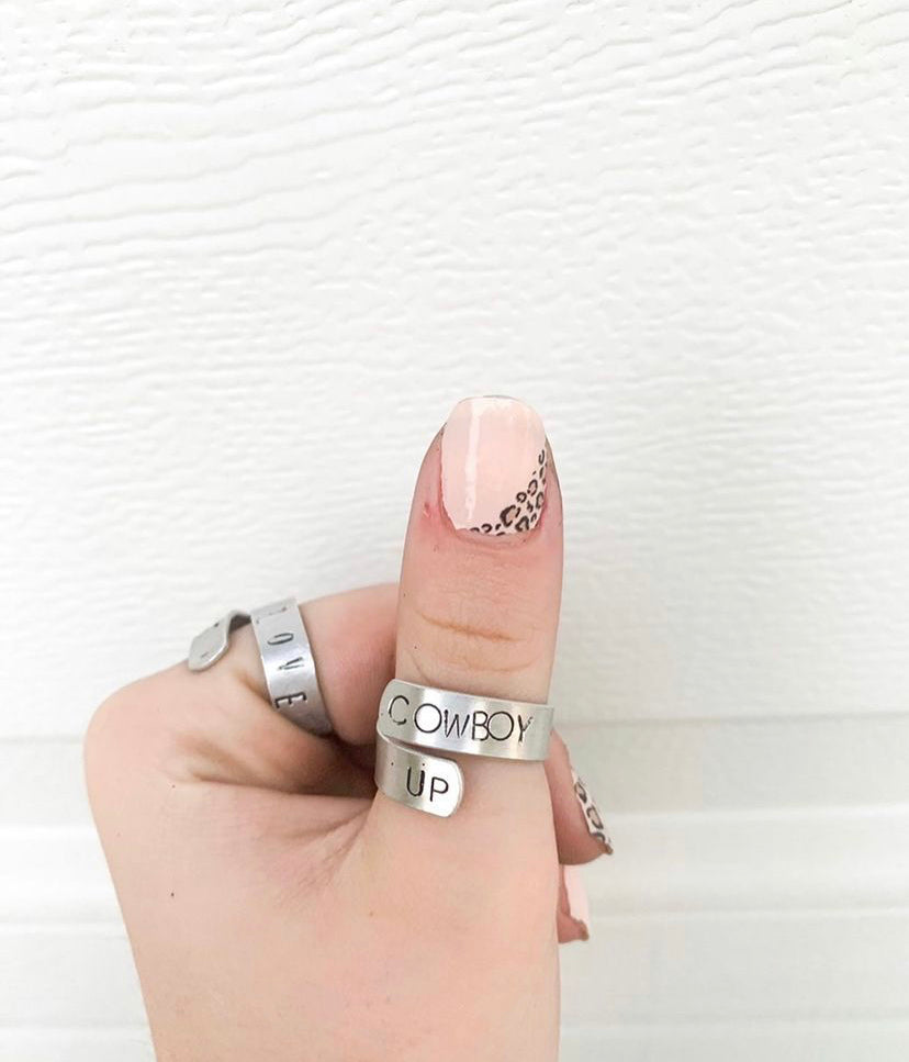 cowboy up adjustable wrap ring