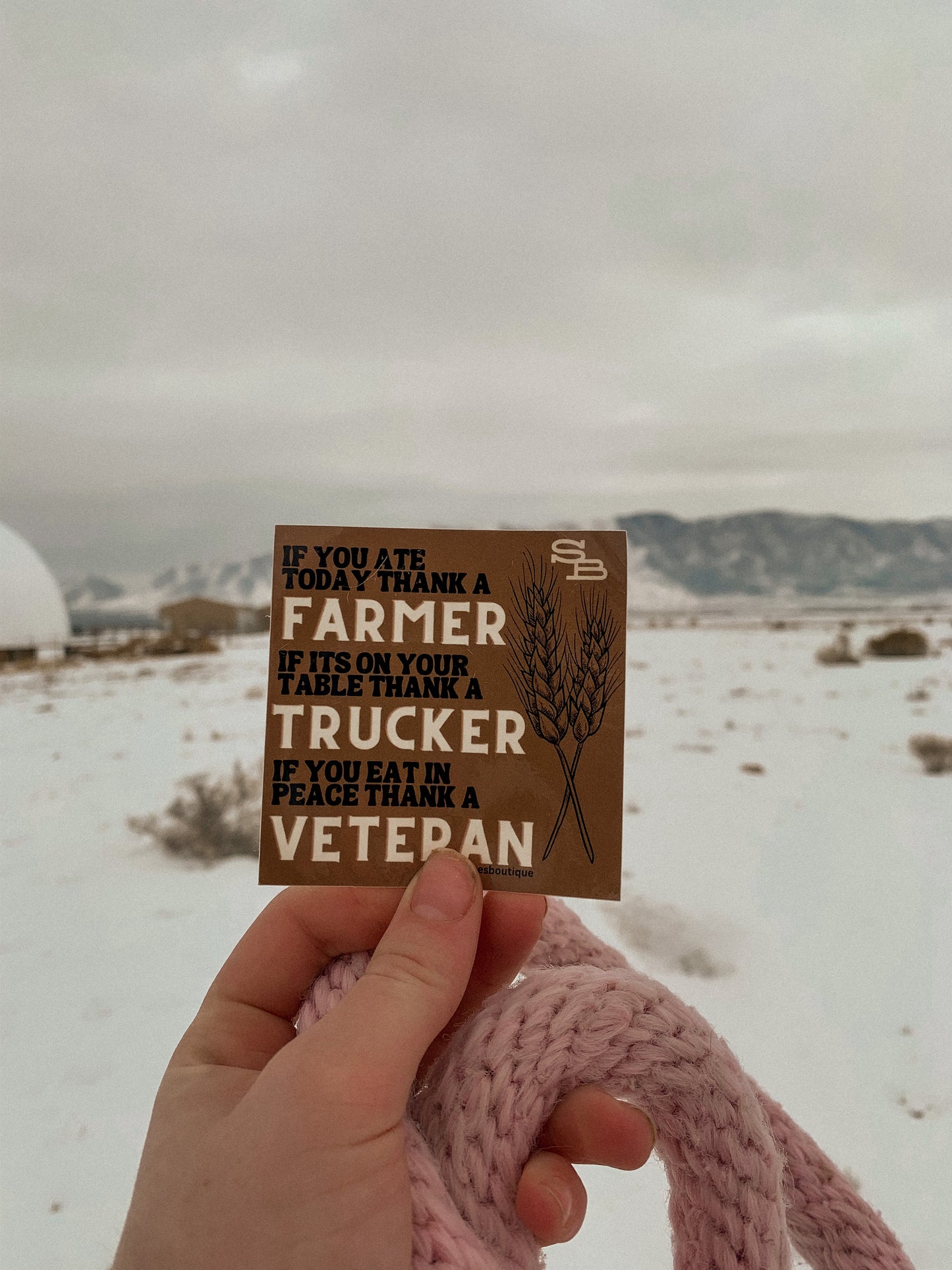 Thank a farmer sticker