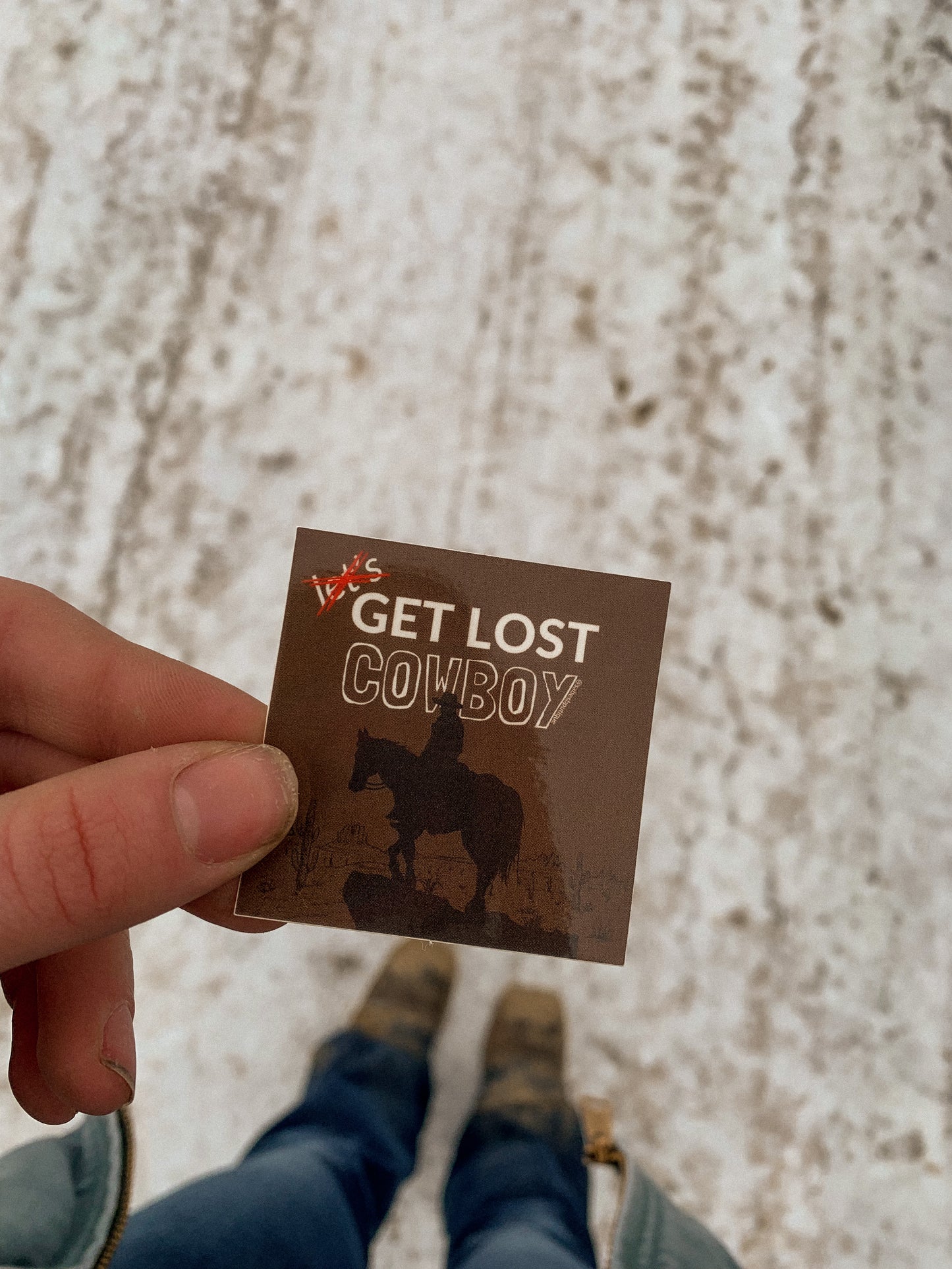 Get lost cowboy sticker