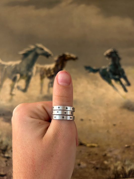 Star thin stacker ring