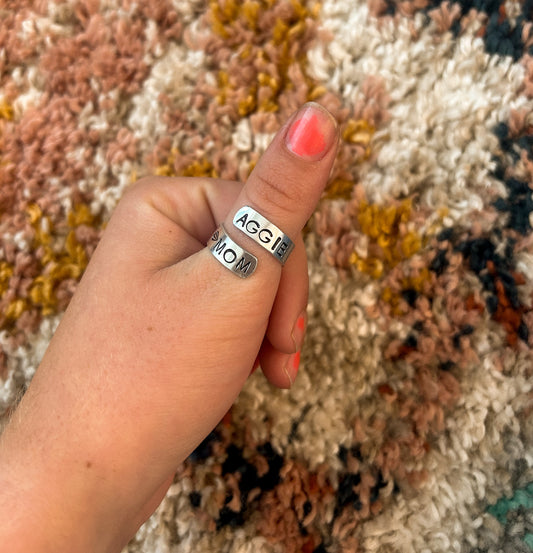 aggie mom wrap ring