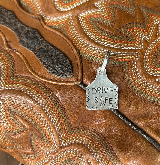 Mini drive safe cowboy keychain