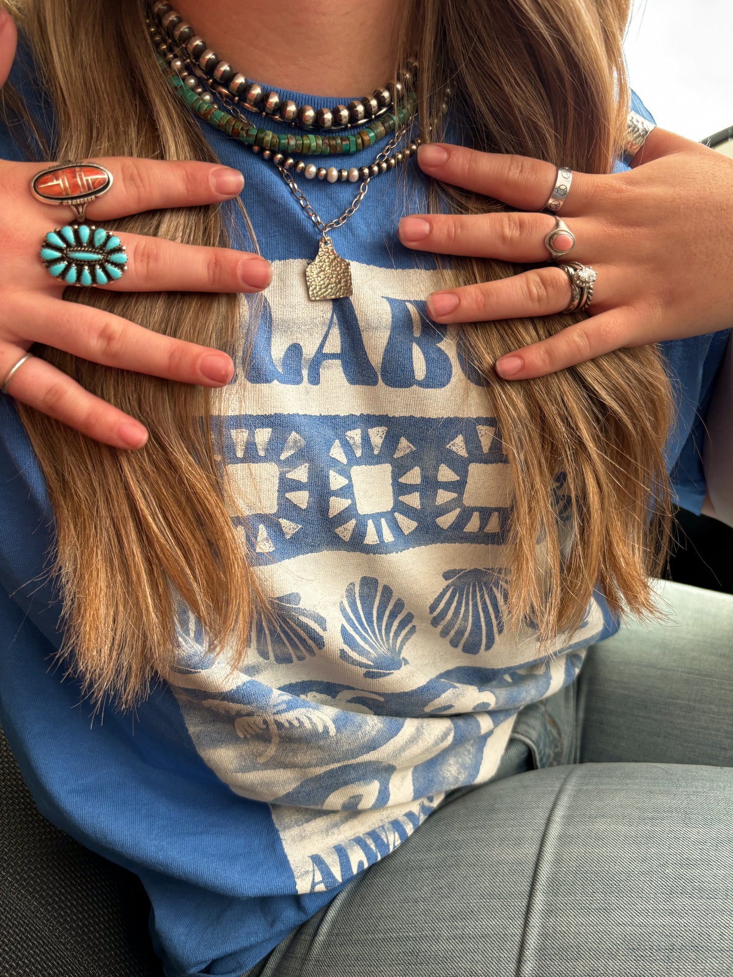 Tex cattle tag necklace