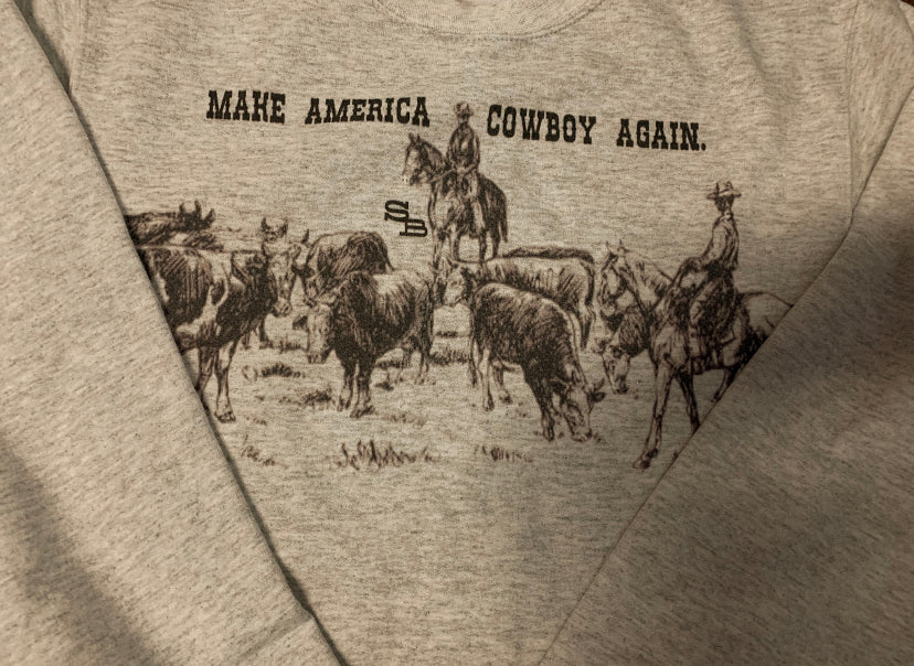 Cowboy again crewneck